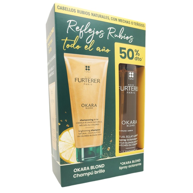 Rene Furterer Okara Blond Champú Brillo 200ml + Spray Aclarante 150ml