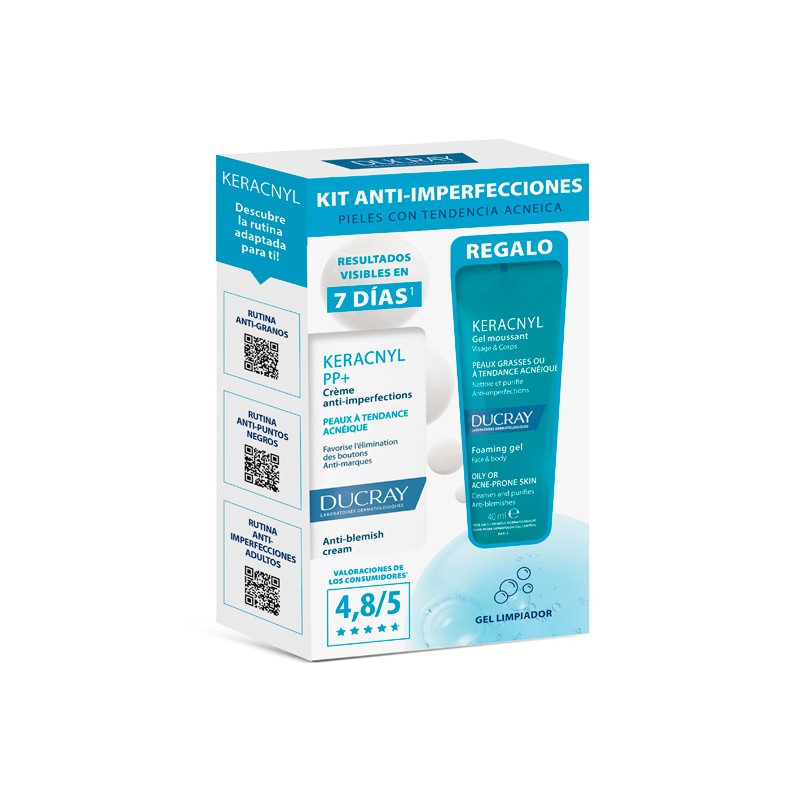Ducray Keracnyl Pp Crema Calmante Anti-imperfecciones 30ml + Gel Limpiador 40ml Ducray Keracnyl Pp Crema Calmante Anti-imperfecciones 30ml + Gel Limpiador 40ml