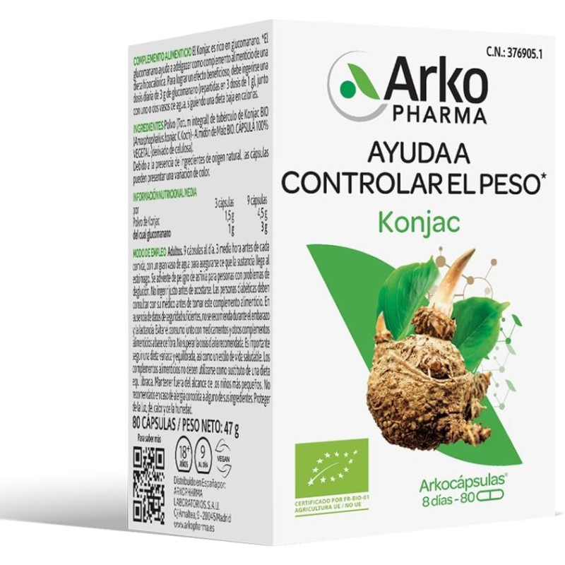 Arkocapsulas Glucomanano 80 cápsulas Arkocapsulas Glucomanano 80 cápsulas