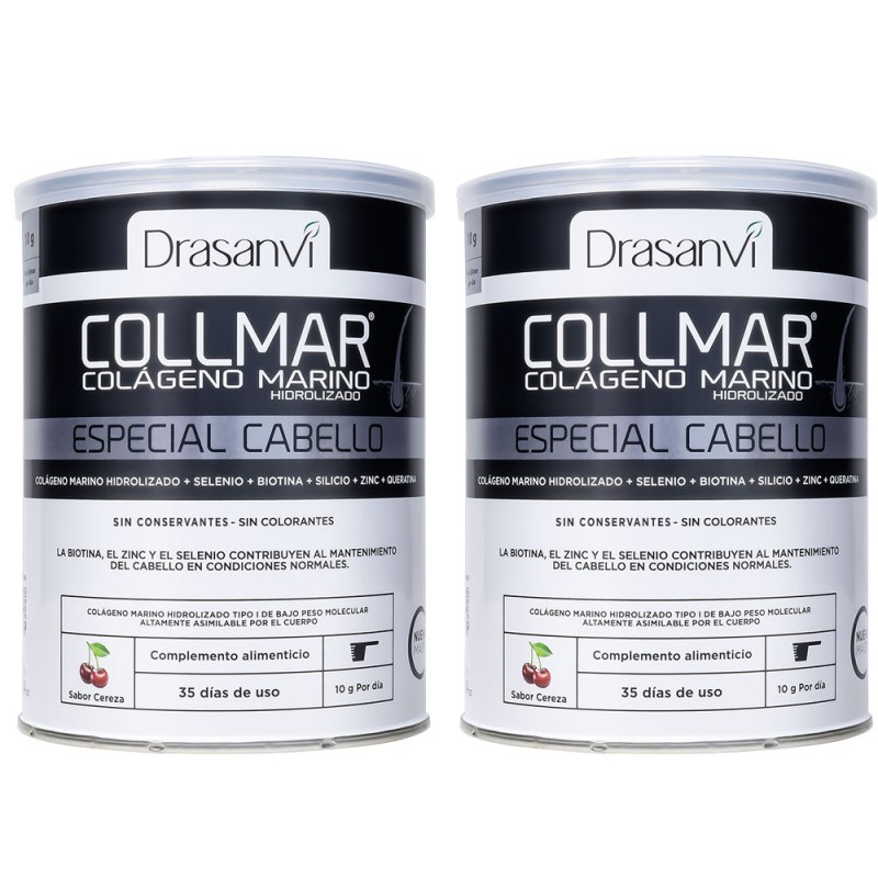 F24 Collmar Colágeno Marino Especial Cabello Cereza 350g + 350g Duplo Pack Drasanvi F24 Collmar Colágeno Marino Especial Cabello Cereza 350g + 350g Duplo Pack Drasanvi