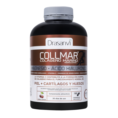 F24 Collmar Colágeno Marino Magnesio Hialurónico Cereza 180 Comprimidos Masticables Drasanvi