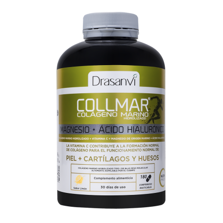 F24 Collmar Colágeno Marino Magnesio Hialurónico Limon 180 Comprimidos Masticables Drasanvi