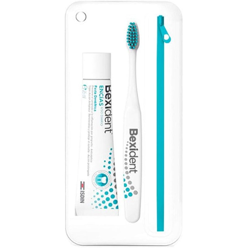 Bexident Encías Uso Diario Triclosan Pasta Dentífrica 25ml + Cepillo Dientes Suave + Neceser Bexident Encías Uso Diario Triclosan Pasta Dentífrica 25ml + Cepillo Dientes Suave + Neceser