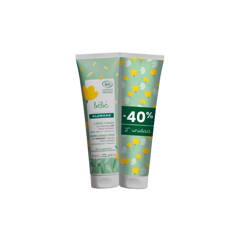 Klorane Bébé Crema Para El Cambio de Pañal a la Caléndula Bio Duplo 100ml + 100ml Klorane Bébé Crema Para El Cambio de Pañal a la Caléndula Bio Duplo 100ml + 100ml