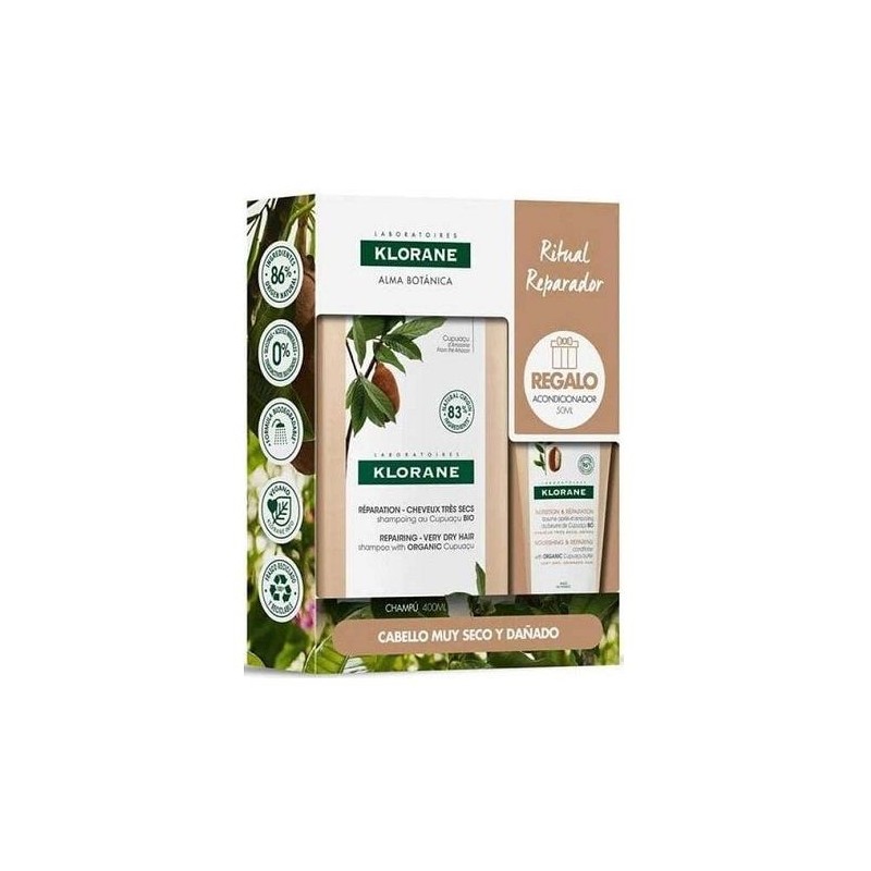 Klorane Champú Reparador Cupuaçu 400ml + Acondicionador Cupuaçu 50ml Klorane Champú Reparador Cupuaçu 400ml + Acondicionador Cupuaçu 50ml