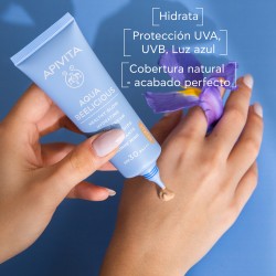 Apivita Aqua Beelicious Crema Fluida Iluminadora Hidratante SPF30 con Color 30ml