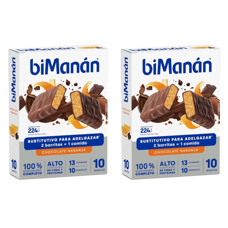 Bimanan Beslim Barrita Chocolate Naranja 10 barritas +10 barritas Duplo Promocion Bimanan Beslim Barrita Chocolate Naranja 10 barritas +10 barritas Duplo Promocion