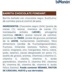 Bimanan Beslim Barritas Chocolate Negro Fondant 10 unidades