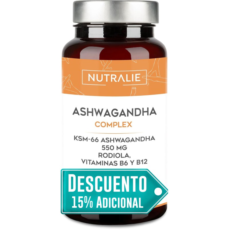Nutralie Ashwagandha Con B6 + B12 Y Rodiola Ansiedad 60 Cápsulas Nutralie Ashwagandha Con B6 + B12 Y Rodiola Ansiedad 60 Cápsulas