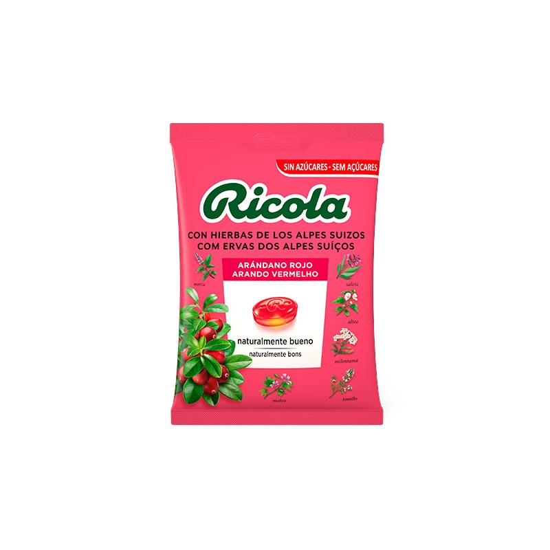 Ricola Caramelos Arándano Rojo Bolsa 70g Ricola Caramelos Arándano Rojo Bolsa 70g