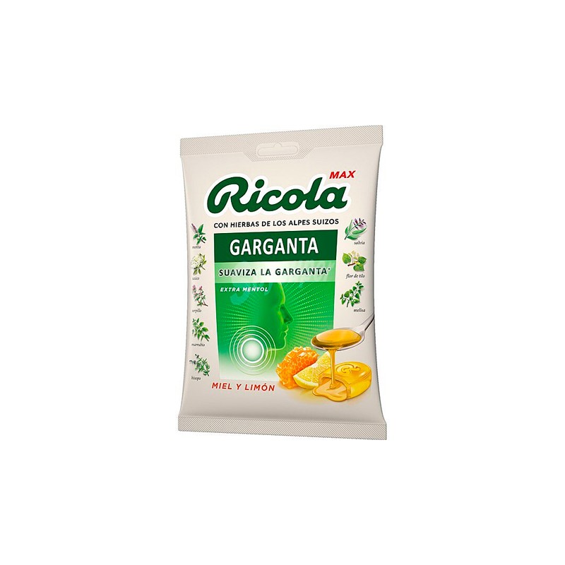 Ricola Max Caramelos Garganta Miel y Limón 68g Ricola Max Caramelos Garganta Miel y Limón 68g
