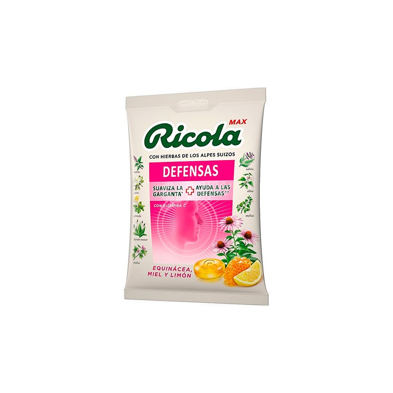 Ricola Max Caramelos Defensas Equinácea, Miel y Limón 70g Ricola Max Caramelos Defensas Equinácea, Miel y Limón 70g