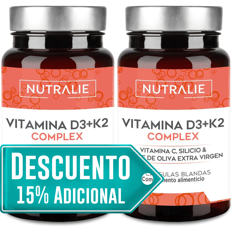 Nutralie Vitamina D3 + K2 Complex 60 Cápsulas + 60 Cápsulas Duplo Promoción