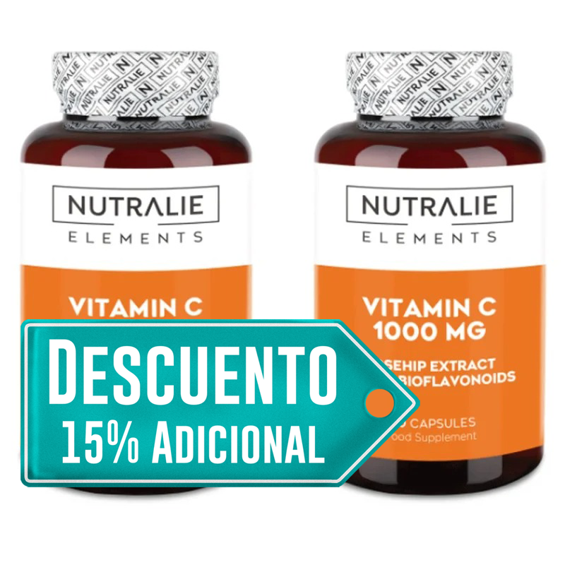 Nutralie Vitamina C 1000 mg Rosa Canina Antioxidante 180 Cápsulas + 180 Cápsulas Duplo