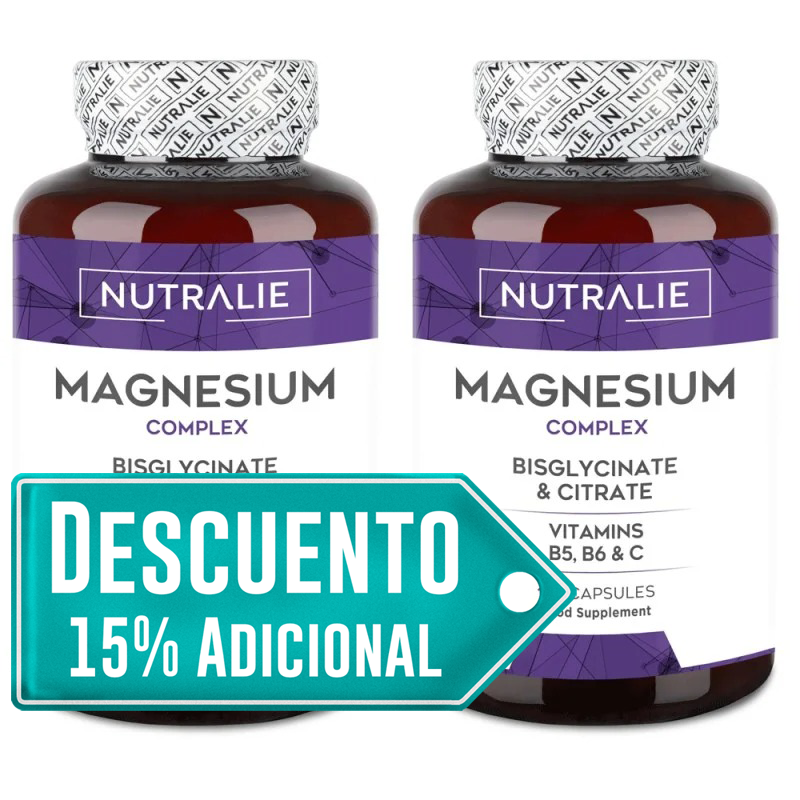Nutralie Magnesio Complex Bisglicinato Y Citrato 120 Cápsulas + 120 Cápsulas Duplo Nutralie Magnesio Complex Bisglicinato Y Citrato 120 Cápsulas + 120 Cápsulas Duplo