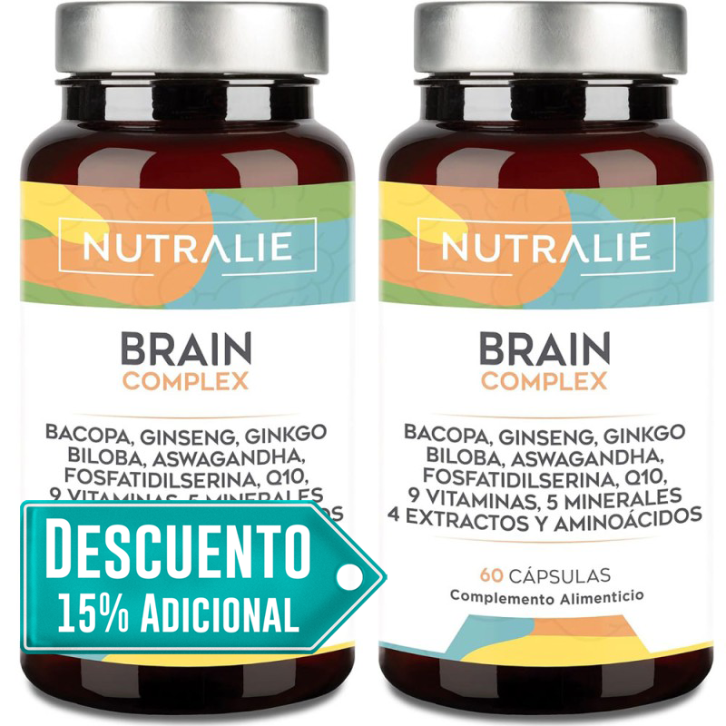 Nutralie Brain Complex Memoria Concentración 60 Cápsulas + 60 Cápsulas