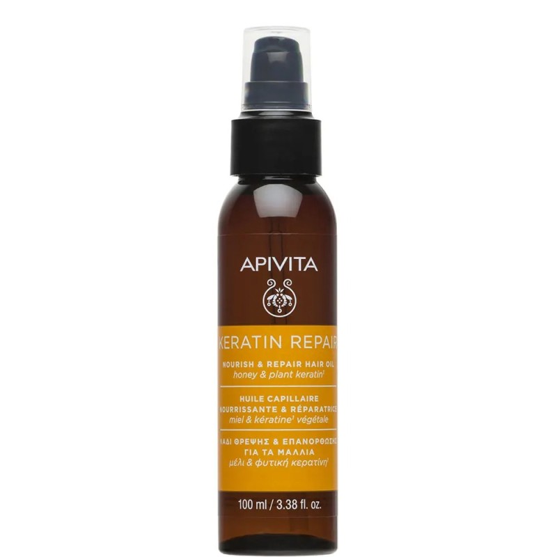 Apivita Aceite Capilar Keratin Repair Nutritivo y Reparador 100ml