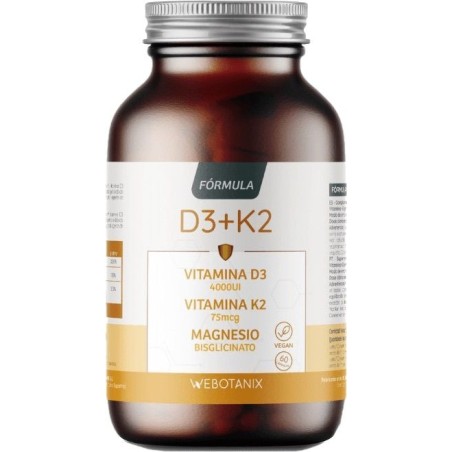 Webotanix Vitamina D3 + K2 Magnesio 60 Cápsulas