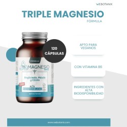 Webotanix Magnesio Triple 120 Cápsulas Formato Ahorro