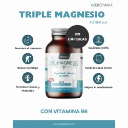 Webotanix Magnesio Triple 120 Cápsulas Formato Ahorro