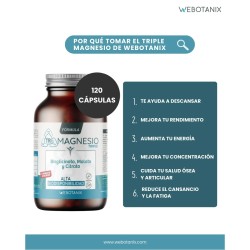 Webotanix Magnesio Triple 120 Cápsulas Formato Ahorro