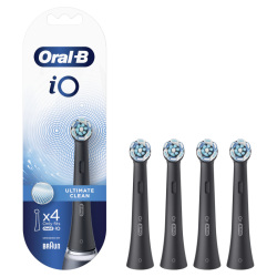 Recambios Oral B iO Ultimate Clean Negro Pack de 4 Cabezales
