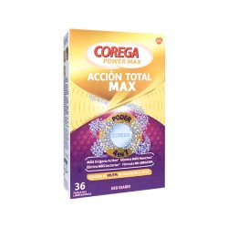 Corega Acción Total Max Tabletas Limpieza de Prótesis 36 Comprimidos