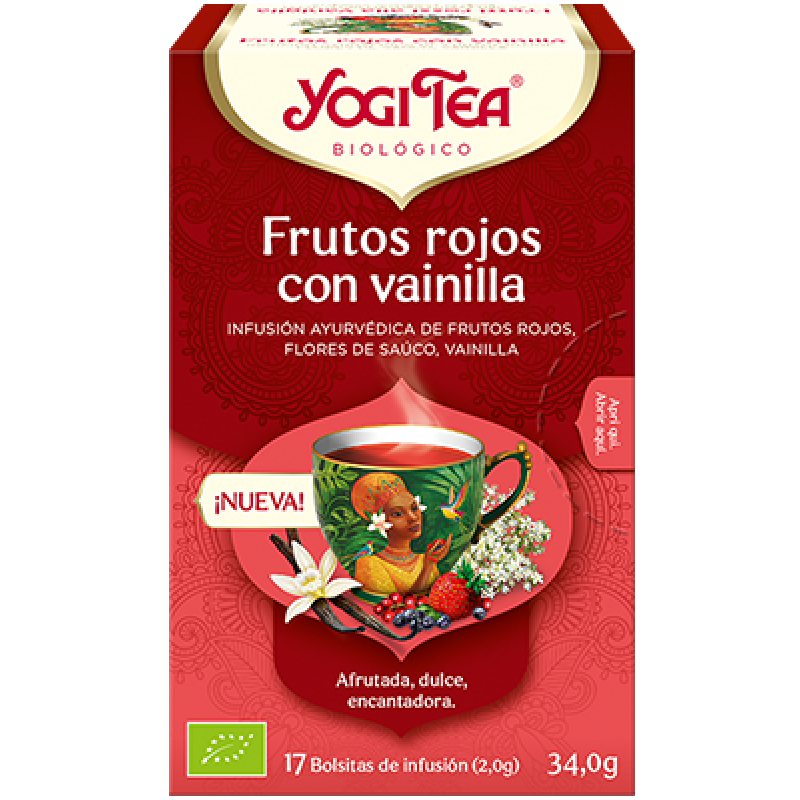 Yogi Tea Frutos Rojos con Vainilla 17 Bolsitas Yogi Tea Frutos Rojos con Vainilla 17 Bolsitas
