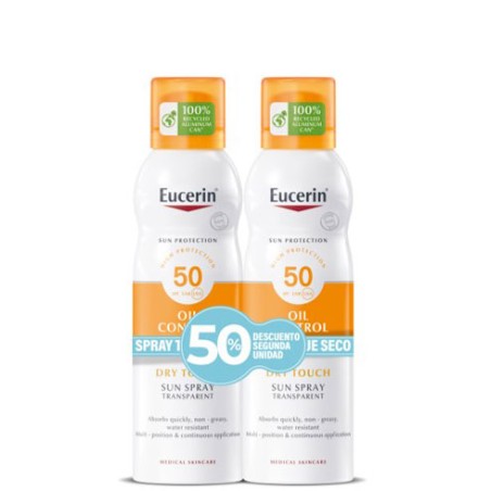 Eucerin Protector Solar SPF50 Spray Transparente Toque Seco 200ml Duplo Promoción