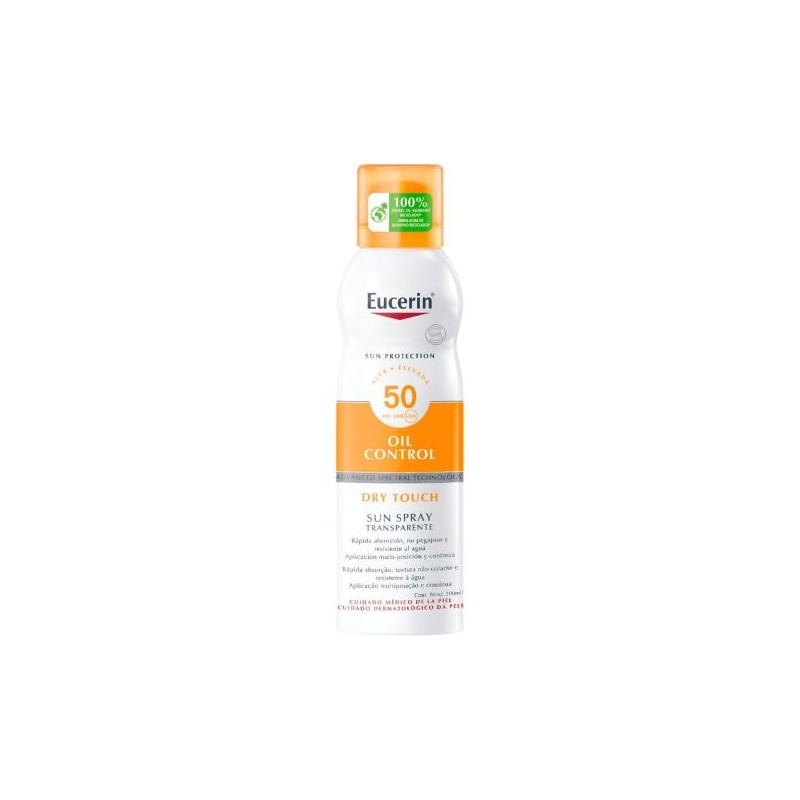 Eucerin Protector Solar Spray Solar Transparente Toque Seco SPF50 200ml