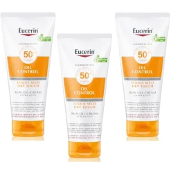 Eucerin Protector Solar SPF50+ Gel Crema Dry Touch Toque Seco 600 ml Triplo Promocion