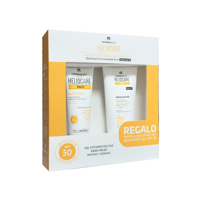 Heliocare 360 Gel Oil-free Spf50 50ml + Advanced Gel Spf50 100ml Heliocare 360 Gel Oil-free Spf50 50ml + Advanced Gel Spf50 100ml