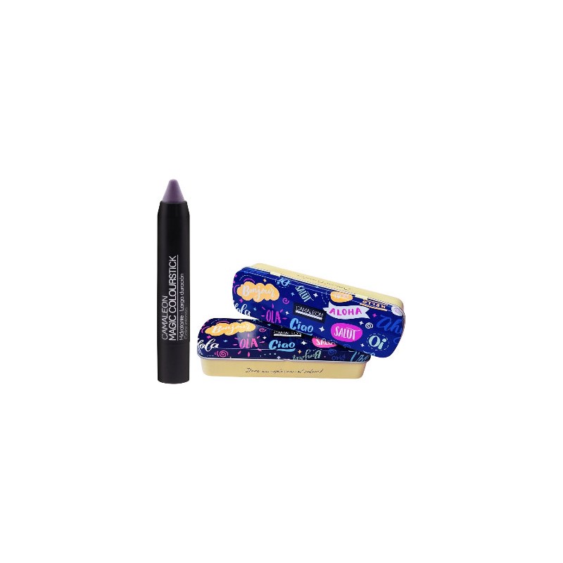Pintalabios Camaleon Labial Magic Colourstick  Gris Ceniza - Morado + Lata Regalo