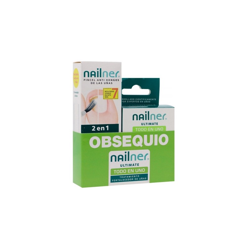 Nailner Pincel Antihongos 5 ml + Nailner Ultimate Todo en Uno 10ml