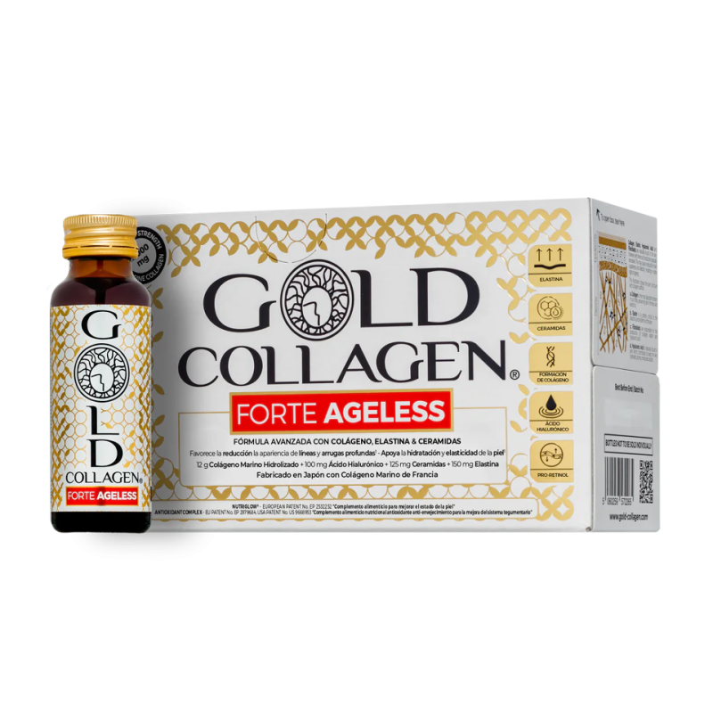 Gold Collagen Forte Ageless 10 Frascos 50ml Gold Collagen Forte Ageless 10 Frascos 50ml