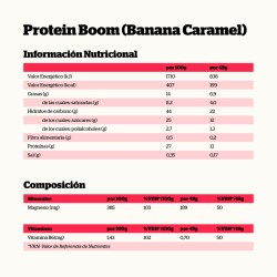 ingredientes Nutrisport Barritas Protein Boom Banana Caramel 24 Unidades