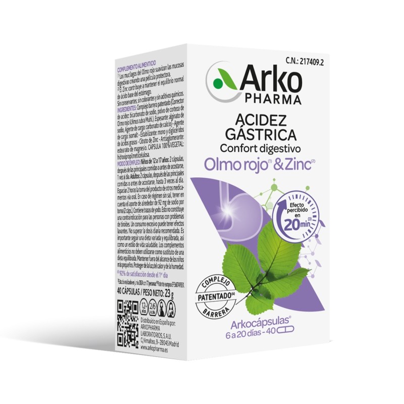 Arkocápsulas Acidez Gástrica 40 Cápsulas