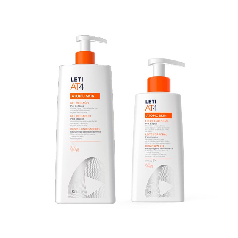 Leti At4 Gel Baño 500 ml + Leche Corporal 250 ml