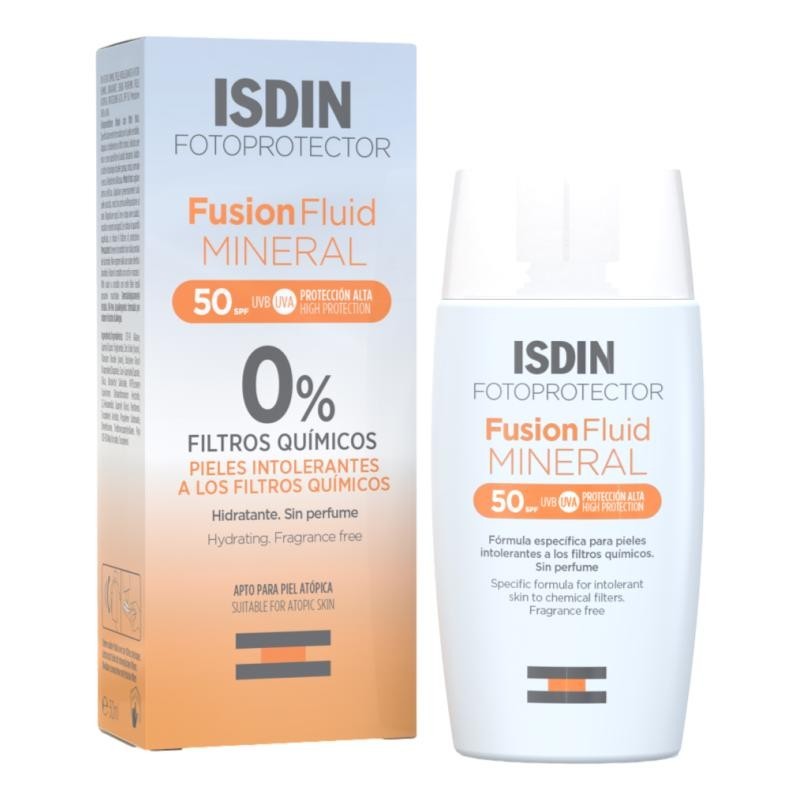 Fotoprotector Isdin Fusión Fluid Mineral SPF50+ 50 ml
