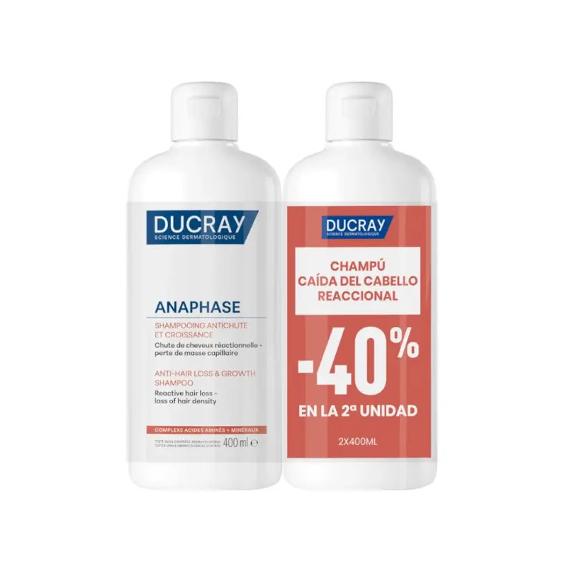 Ducray Anaphase Champú Anticaída Reactiva 400ml + 400ml Duplo Promocion Ducray Anaphase Champú Anticaída Reactiva 400ml + 400ml Duplo Promocion