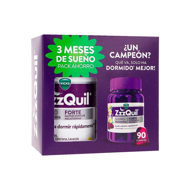 Zzzquil Forte Pack 90 Gominolas 60+30 Gominolas