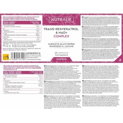 Nutralie Trans Resveratrol & Nad + Complex 60 Cápsulas
