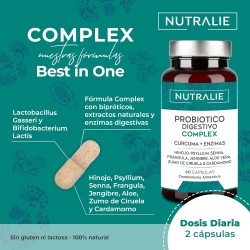 Nutralie Digestive Complex Cúrcuma +  Enzimas 60 Cápsulas