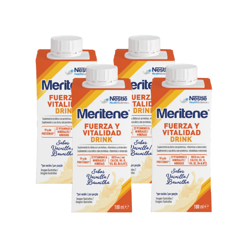 Meritene Fuerza y Vitalidad Drink Vainilla 125ml 4 Unidades Meritene Fuerza y Vitalidad Drink Vainilla 125ml 4 Unidades