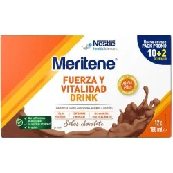 Meritene Fuerza y Vitalidad Drink Chocolate  180ml 10+2 Promocion