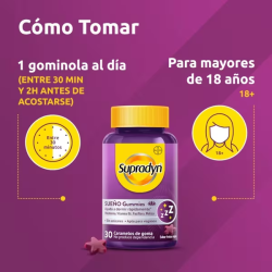 Supradyn Sueño y Serenidad Gummies Melatonina y Vit. B6 30 Caramelos