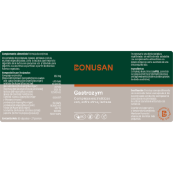 ingredientes Bonusan Gastrozym 90 cápsulas