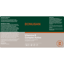 Bonusan Vitamina B Complex Activo 60 Cápsulas Vegetarianas
