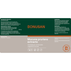 ingredientes Bonusan Bonusan Mucuna pruriens Extracto 60 Cápsulas