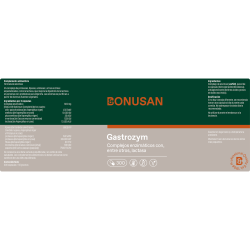 ingredientes Bonusan Gastrozym 300 Cápsulas Vegetarianas